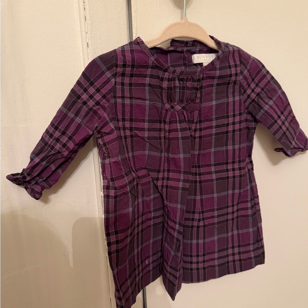 Burberry  Baby Purple Plaid Blouse